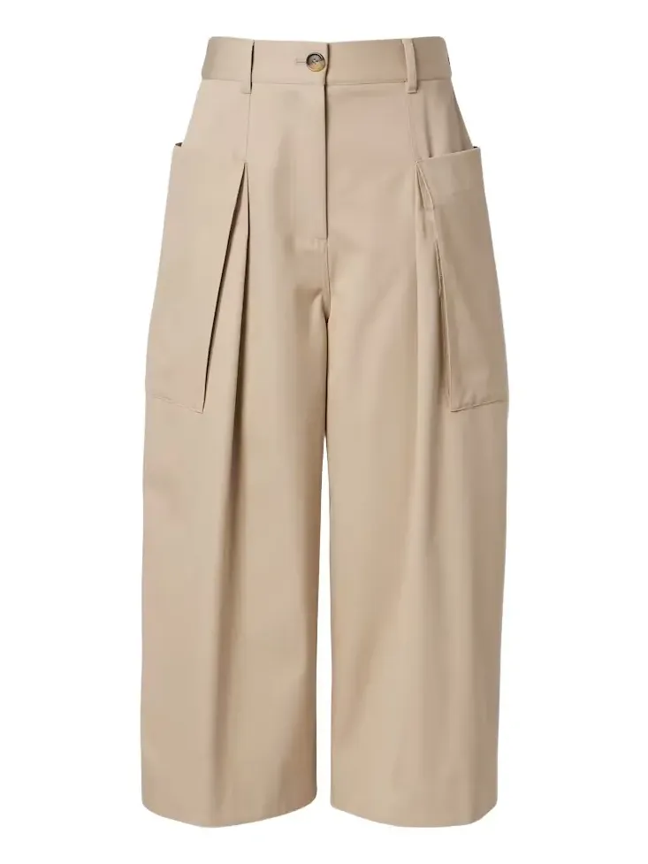 Cotton and silk cropped pants Cotton and silk cropped pants