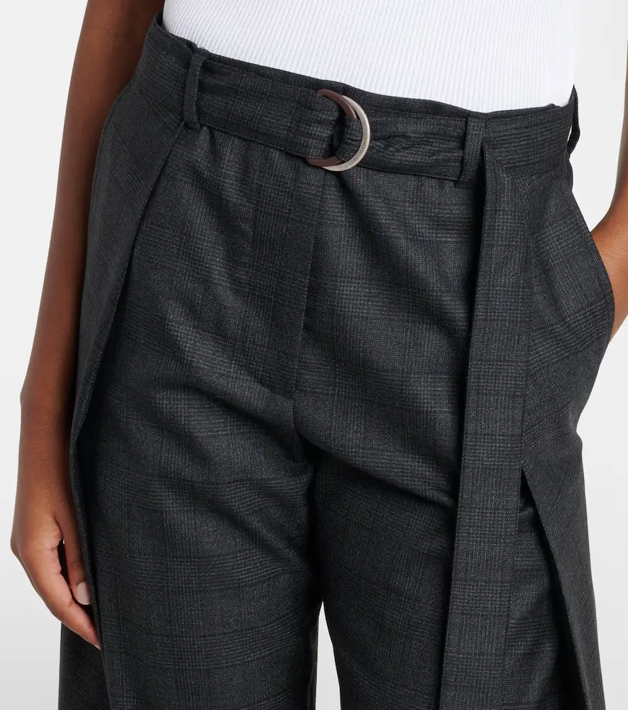 Loewe Checked belt wool barrel-leg pants | Thumbnail 3 Loewe Checked belt wool barrel-leg pants | Thumbnail 3