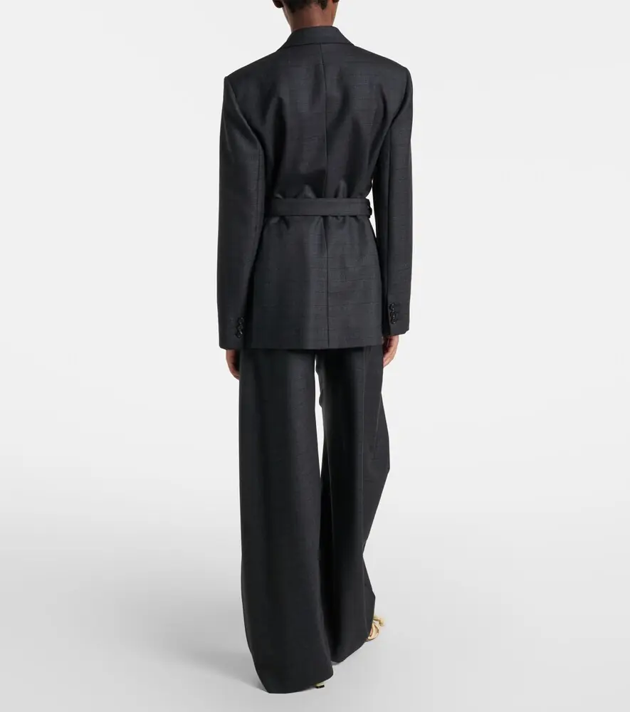 Loewe Checked belt wool barrel-leg pants | Thumbnail 5 Loewe Checked belt wool barrel-leg pants | Thumbnail 5
