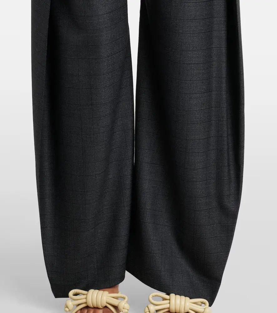 Loewe Checked belt wool barrel-leg pants | Thumbnail 6 Loewe Checked belt wool barrel-leg pants | Thumbnail 6