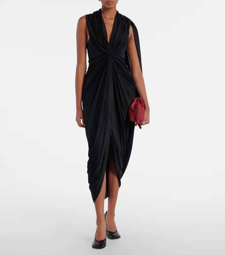 Loewe Draped midi dress | Thumbnail 5 Loewe Draped midi dress | Thumbnail 5