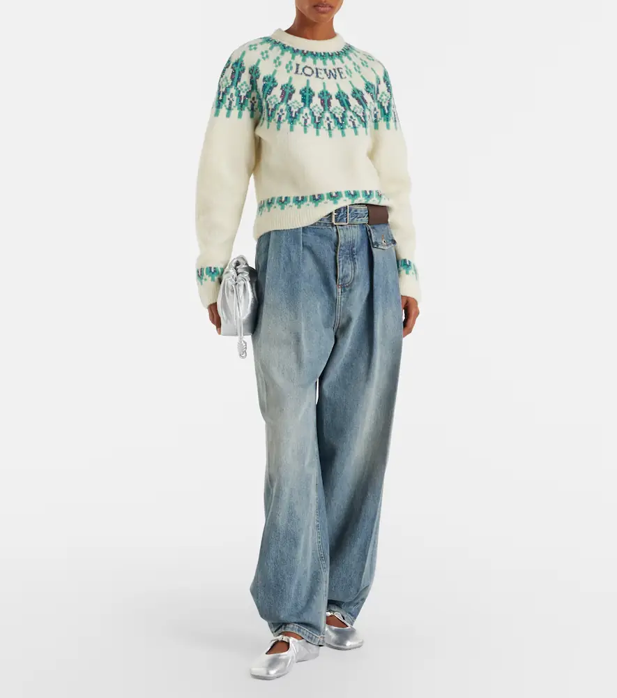 Loewe Fair Isle sequined wool-blend sweater | Thumbnail 2 Loewe Fair Isle sequined wool-blend sweater | Thumbnail 2