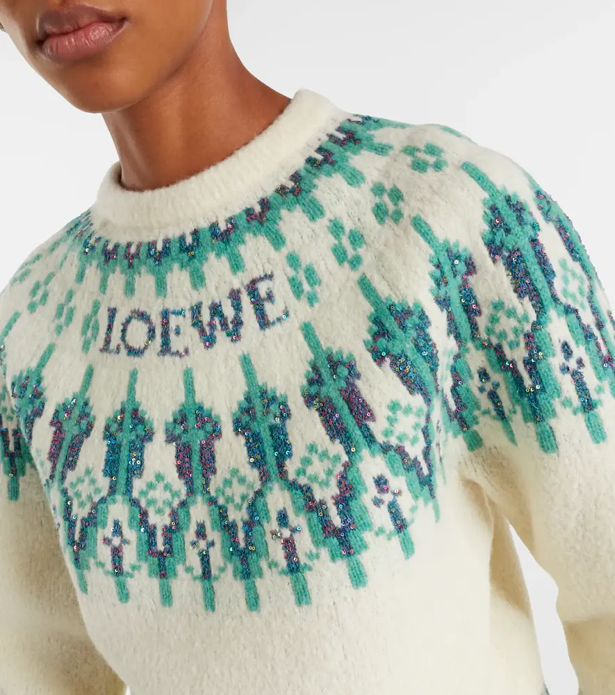 Loewe Fair Isle sequined wool-blend sweater | Thumbnail 4 Loewe Fair Isle sequined wool-blend sweater | Thumbnail 4