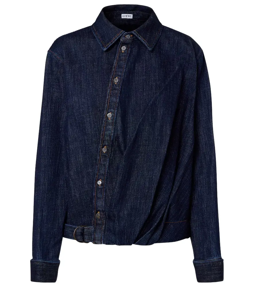 Loewe Gathered denim shirt | Image 1 Loewe Gathered denim shirt | Image 1