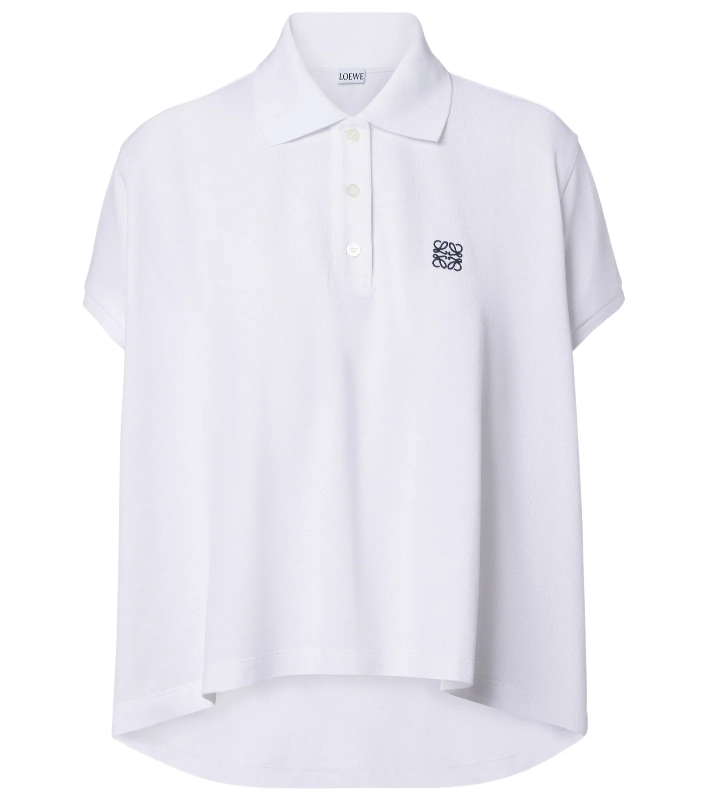 Asymmetric cotton piqué polo shirt Asymmetric cotton piqué polo shirt