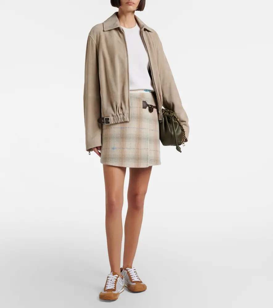 Loewe Wool, cashmere, and silk miniskirt | Thumbnail 5