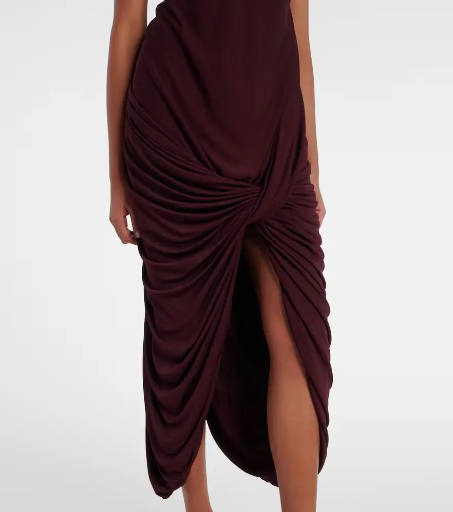 Loewe Draped jersey midi dress | Thumbnail 3 Loewe Draped jersey midi dress | Thumbnail 3