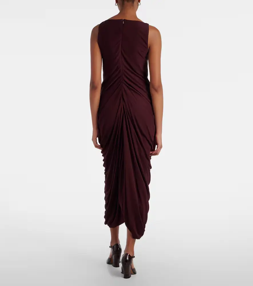Loewe Draped jersey midi dress | Thumbnail 4 Loewe Draped jersey midi dress | Thumbnail 4