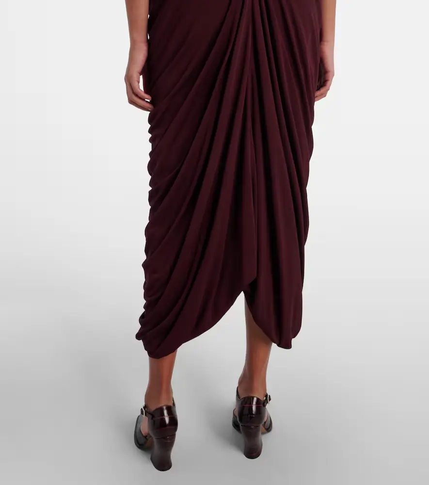 Loewe Draped jersey midi dress | Thumbnail 5 Loewe Draped jersey midi dress | Thumbnail 5