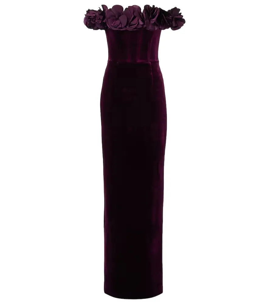 Rebecca Vallance Charles off-shoulder velvet gown | Image 1 Rebecca Vallance Charles off-shoulder velvet gown | Image 1