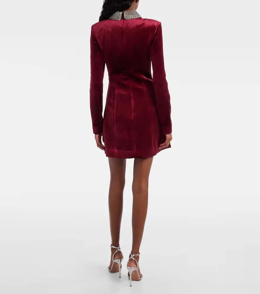 Rebecca Vallance Edwiena embellished velvet minidress | Thumbnail 3