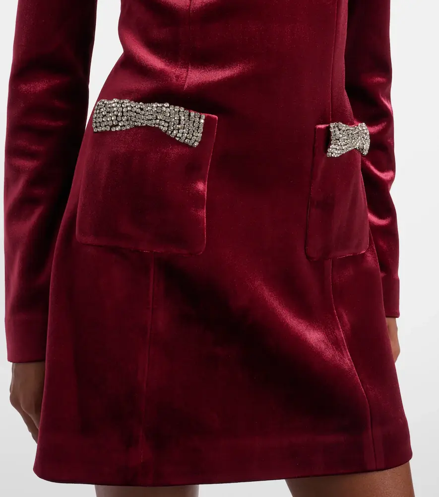 Rebecca Vallance Edwiena embellished velvet minidress | Thumbnail 5