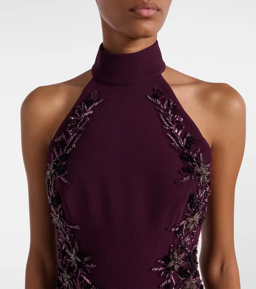 Rebecca Vallance Beatrice embellished crêpe gown | Thumbnail 4