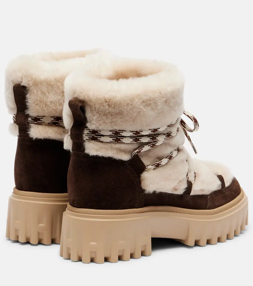 Hogan Suede and shearling lace-up boots | Thumbnail 4 Hogan Suede and shearling lace-up boots | Thumbnail 4