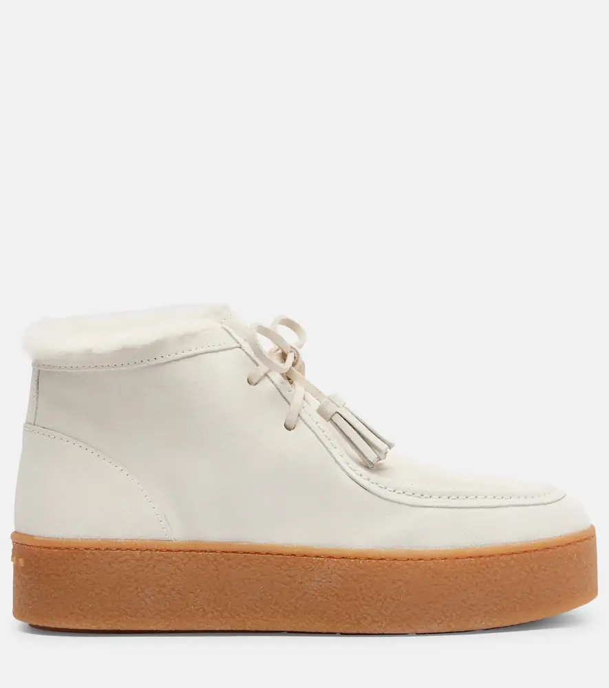 Hogan Shearling-trimmed suede ankle boots | Thumbnail 4 Hogan Shearling-trimmed suede ankle boots | Thumbnail 4
