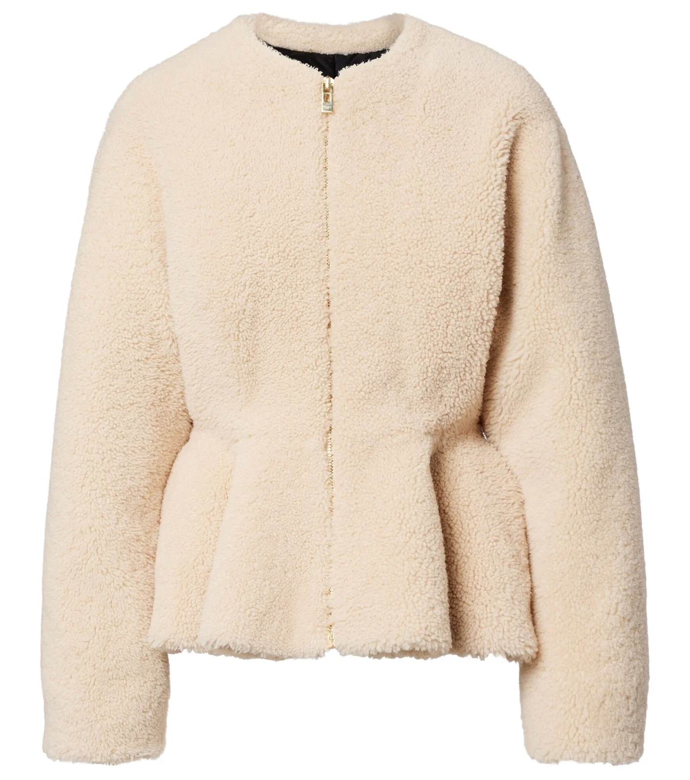 ALAÏA ALAÏA Peplum shearling jacket