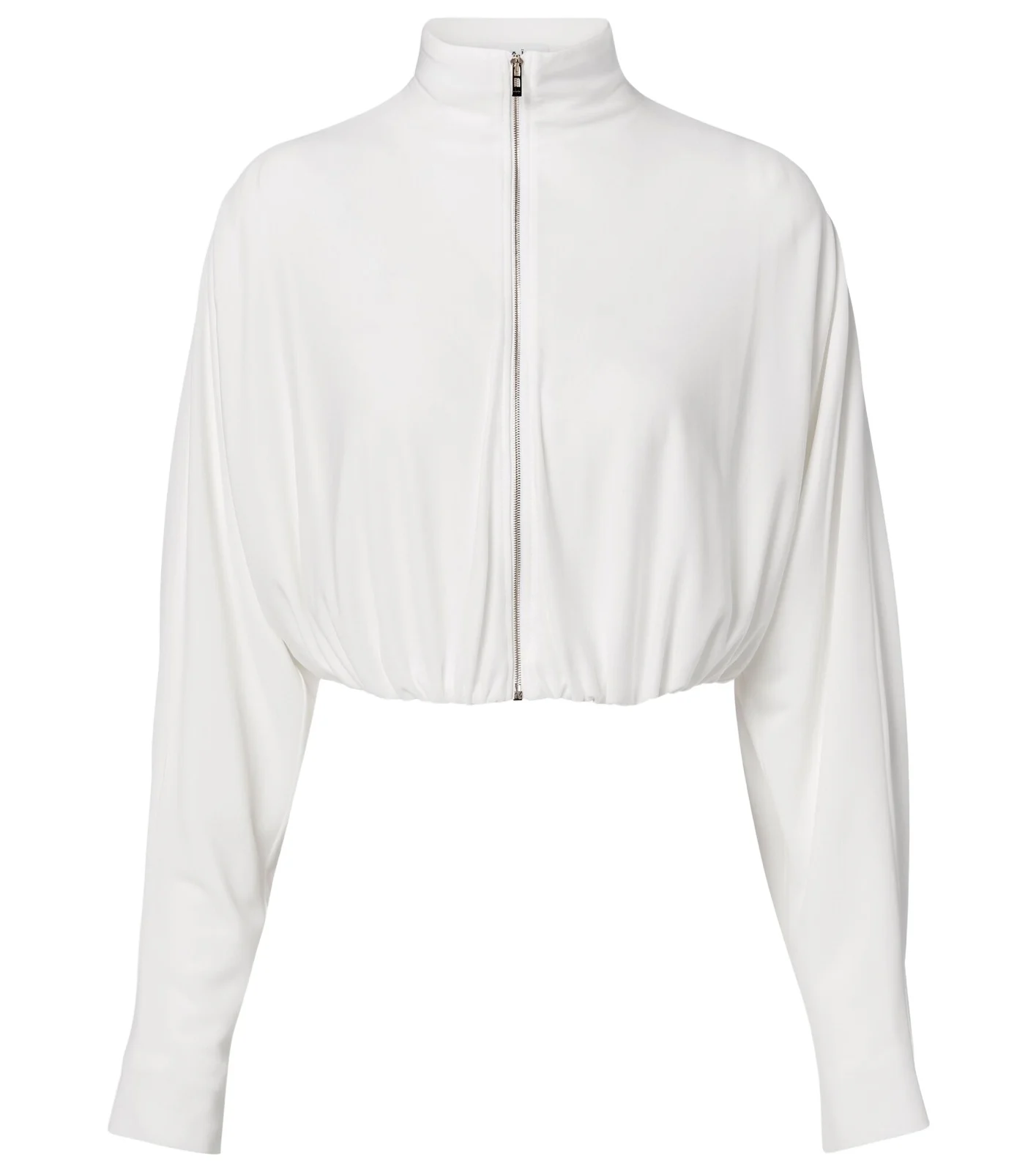 ALAÏA Draped mockneck jersey jacket ALAÏA Draped mockneck jersey jacket