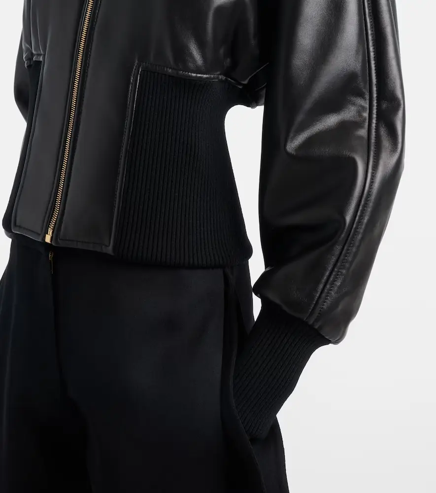 Alaïa Alaïa Leather bomber jacket | Thumbnail 3 Alaïa Alaïa Leather bomber jacket | Thumbnail 3