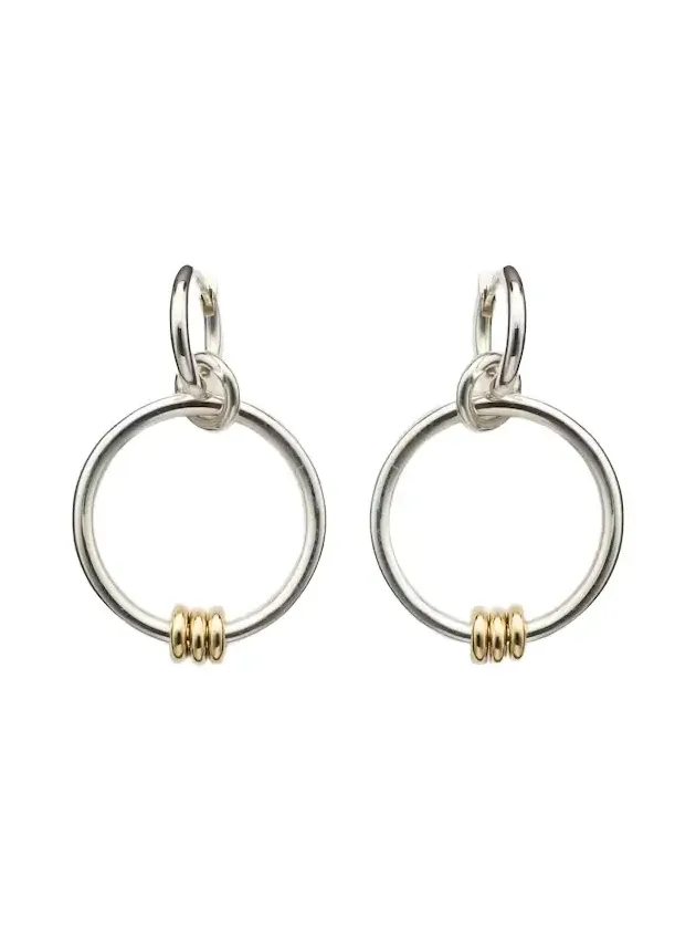 Asha sterling silver and 18kt gold earrings