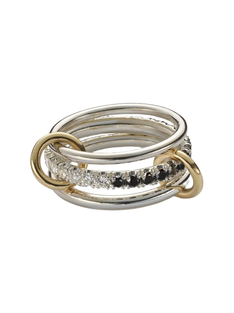 Petunia Eclipse sterling silver and 18kt gold ring with diamonds Petunia Eclipse sterling silver and 18kt gold ring with diamonds