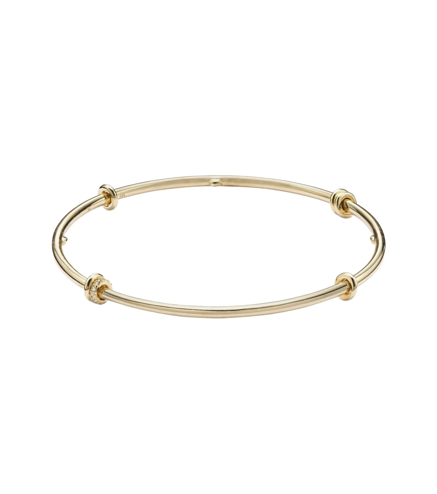 Spinelli Kilcollin Kini 18kt gold bangle with diamonds