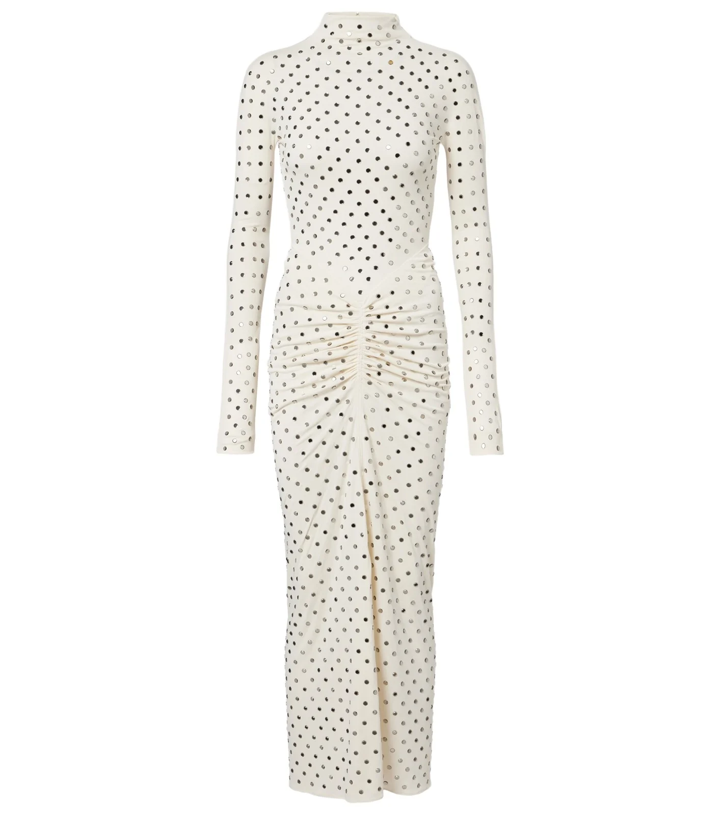 ALAÏA Embellished gathered jersey maxi dress