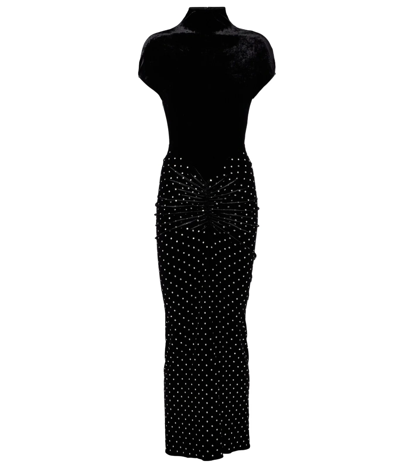 ALAÏA Velvet and jersey cocktail dress