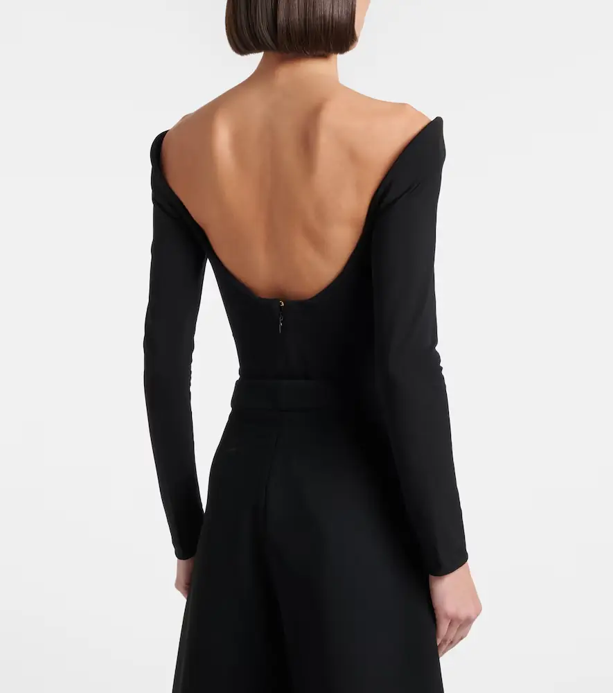 Alaïa Alaïa Off-shoulder jersey bodysuit | Thumbnail 4 Alaïa Alaïa Off-shoulder jersey bodysuit | Thumbnail 4