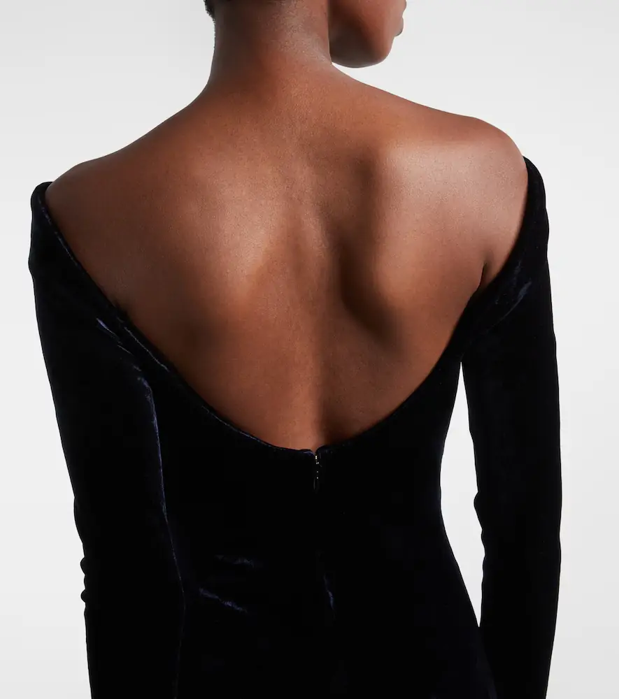 Alaïa Alaïa Off-shoulder velvet gown | Thumbnail 2