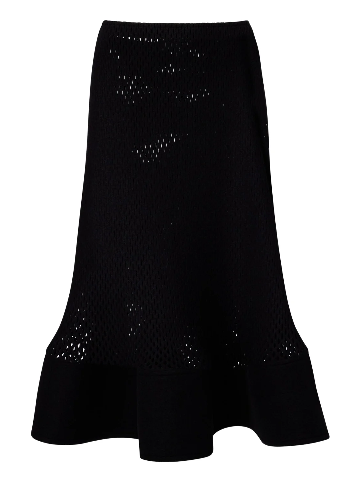 ALAÏA ALAÏA Open-knit wool-blend midi skirt