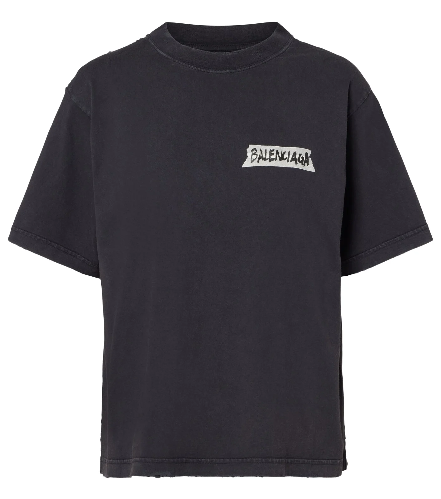 Logo distressed cotton jersey T-shirt Logo distressed cotton jersey T-shirt