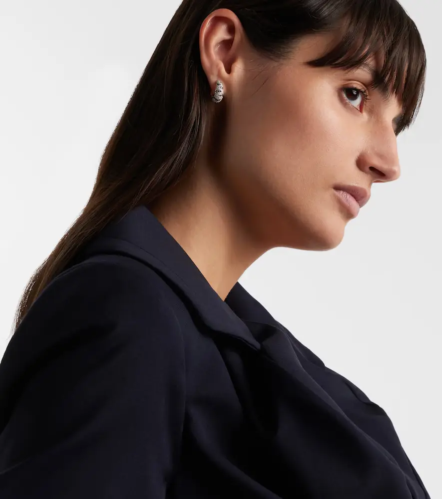 Yvonne Léon Zèbre 18kt white gold hoop earrings with diamonds | Thumbnail 2 Yvonne Léon Zèbre 18kt white gold hoop earrings with diamonds | Thumbnail 2