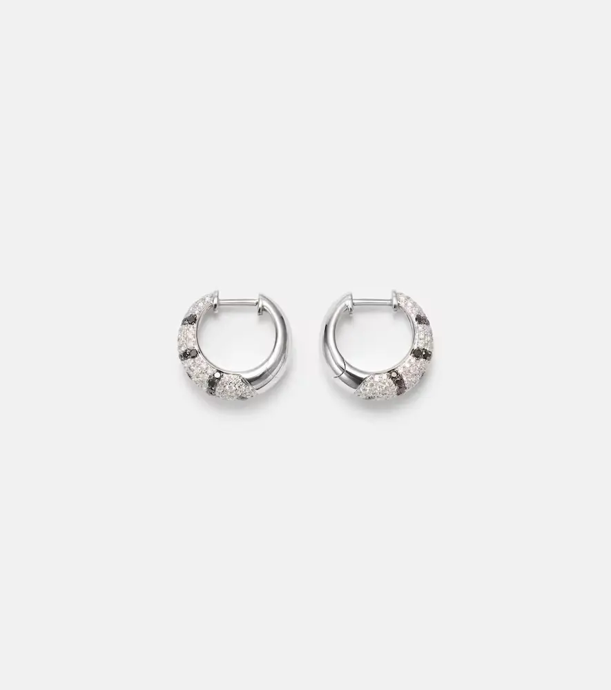 Yvonne Léon Zèbre 18kt white gold hoop earrings with diamonds | Thumbnail 4 Yvonne Léon Zèbre 18kt white gold hoop earrings with diamonds | Thumbnail 4