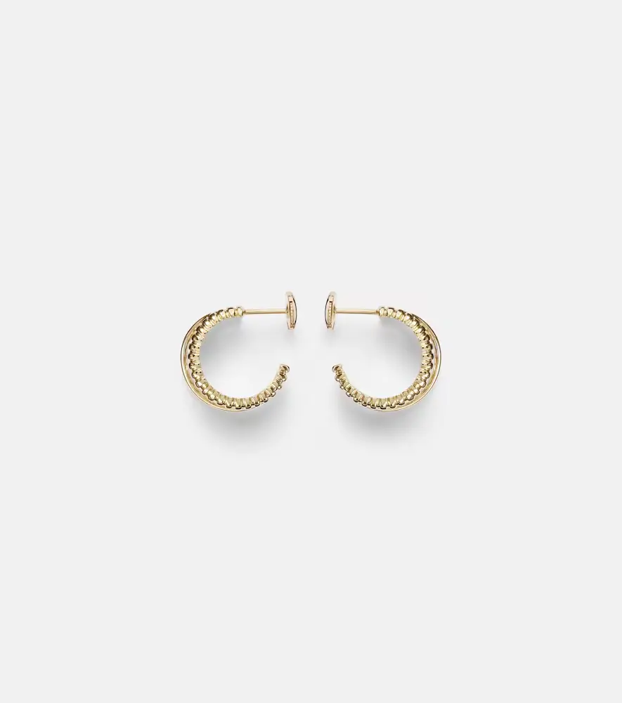 Yvonne Léon Yvonne Léon Un Deux Trois Berlingot 9kt gold hoop earrings with diamonds | Thumbnail 5 Yvonne Léon Yvonne Léon Un Deux Trois Berlingot 9kt gold hoop earrings with diamonds | Thumbnail 5