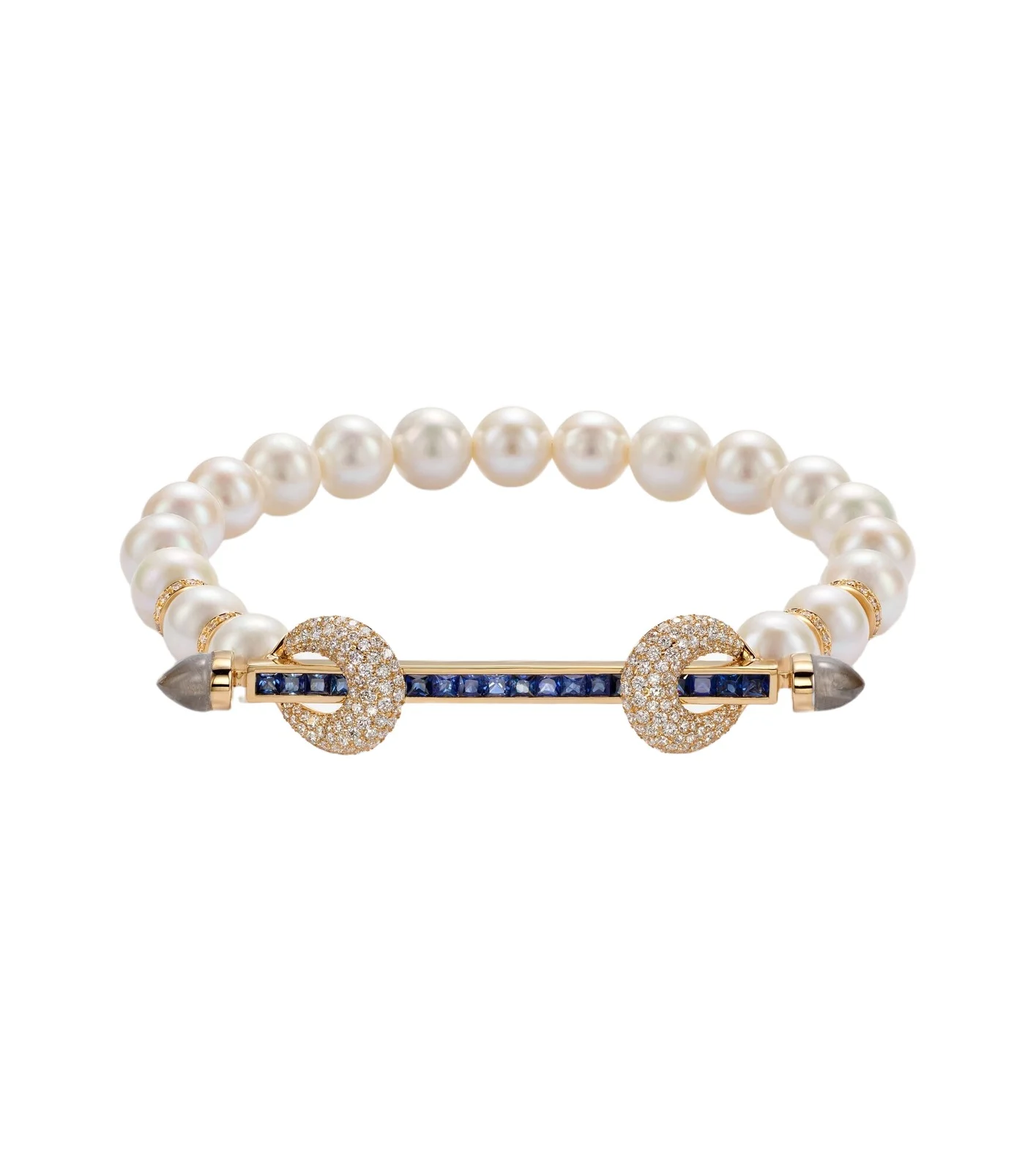 Ananya Chakra 18kt gold bracelet with gemstones