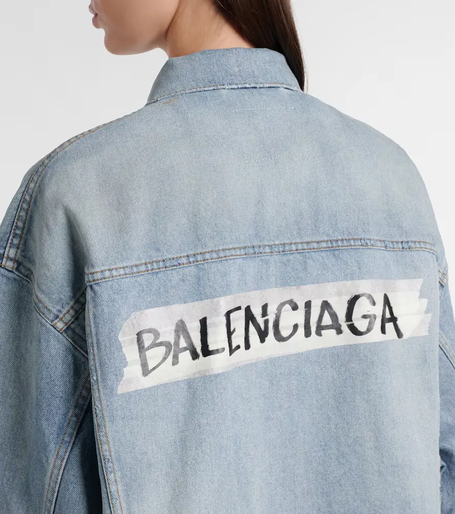 Balenciaga Logo denim jacket | Thumbnail 6