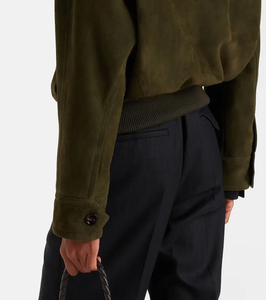 Bottega Veneta Intrecciato suede blouson jacket | Thumbnail 3 Bottega Veneta Intrecciato suede blouson jacket | Thumbnail 3