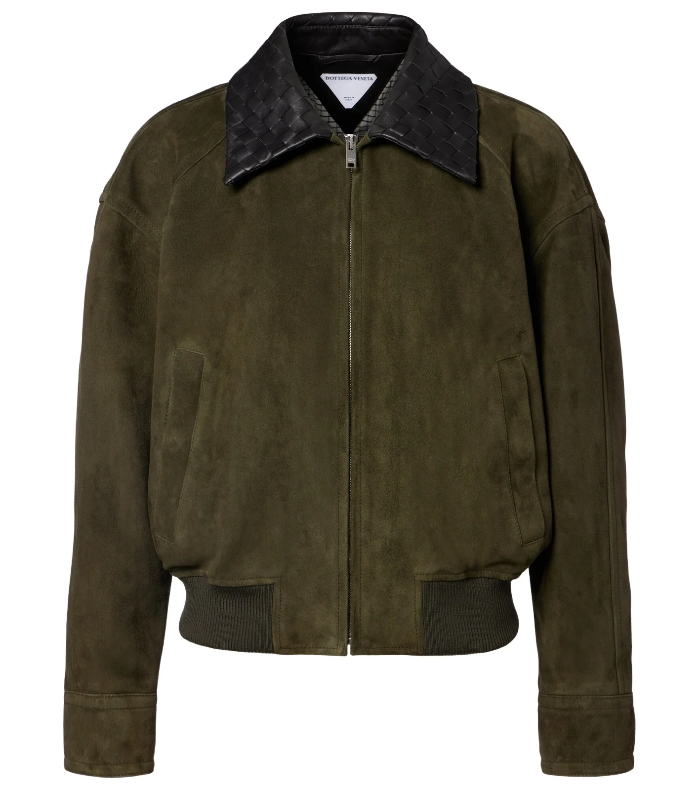 Intrecciato suede blouson jacket Intrecciato suede blouson jacket