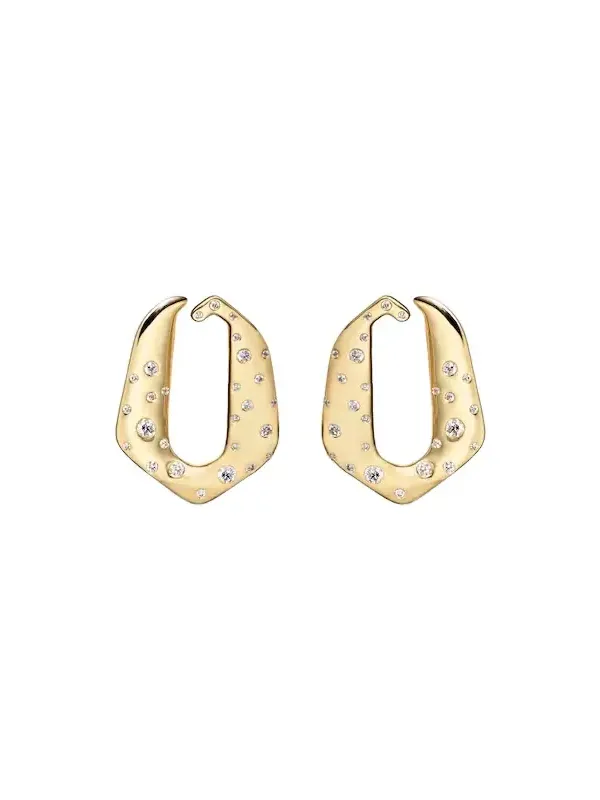 18kt gold earrings with diamonds
