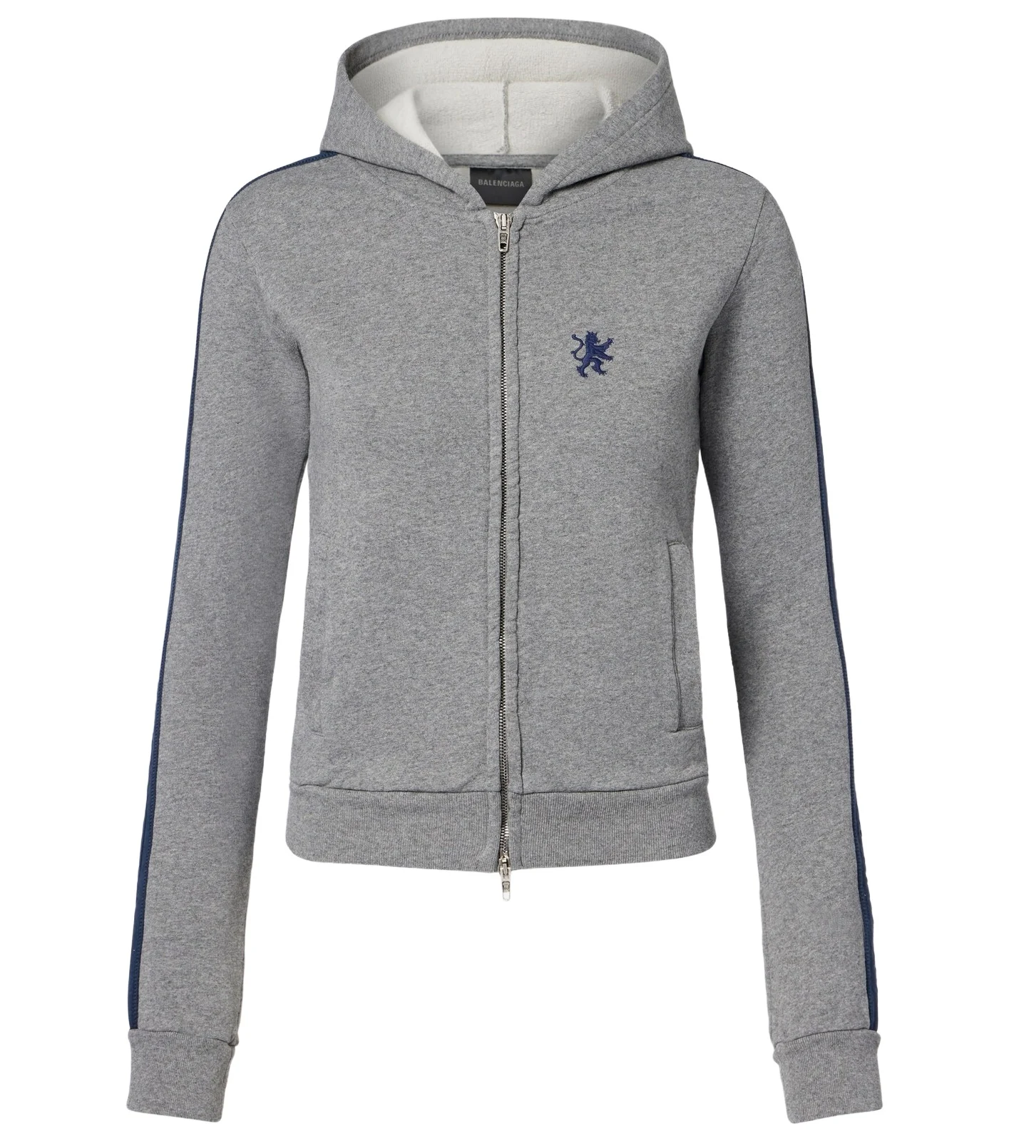 Embroidered cotton zip-up hoodie Embroidered cotton zip-up hoodie