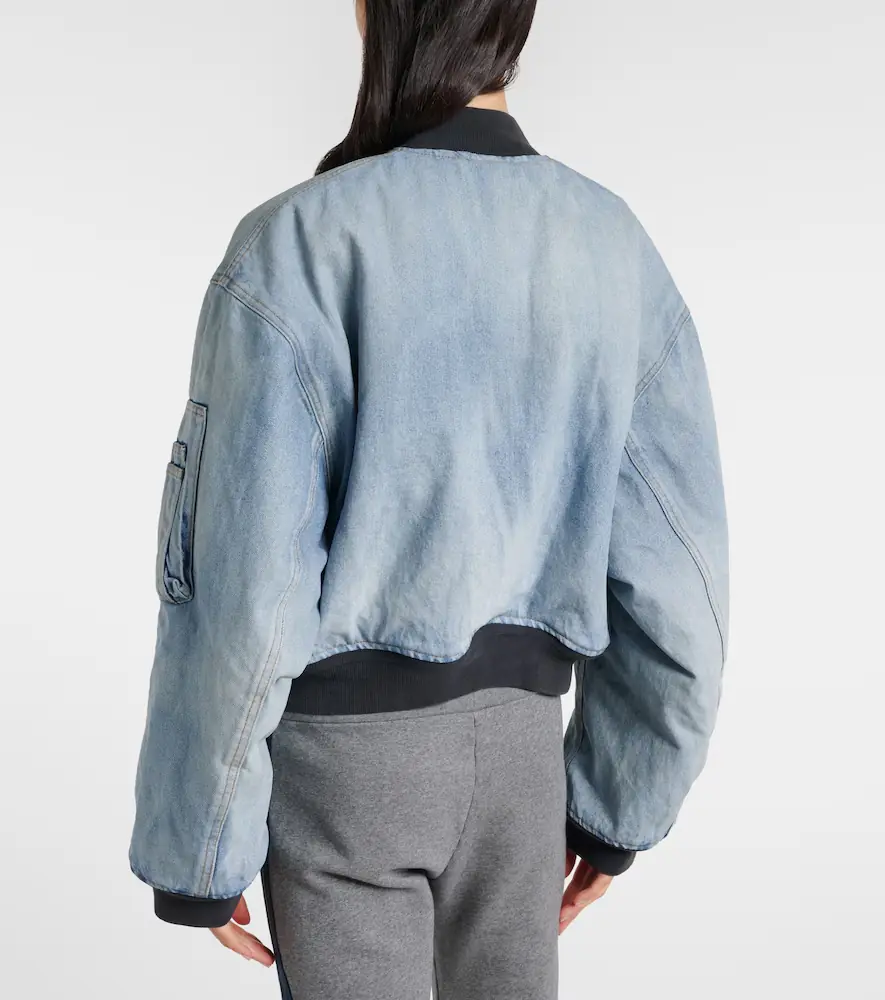 Balenciaga Cropped denim bomber jacket | Thumbnail 5 Balenciaga Cropped denim bomber jacket | Thumbnail 5