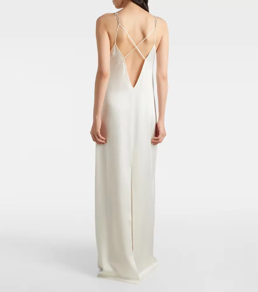 Gucci Horsebit embellished satin slip dress | Thumbnail 6
