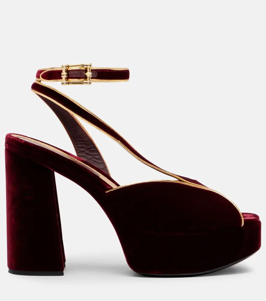 Etro 120 velvet platform sandals | Thumbnail 2 Etro 120 velvet platform sandals | Thumbnail 2