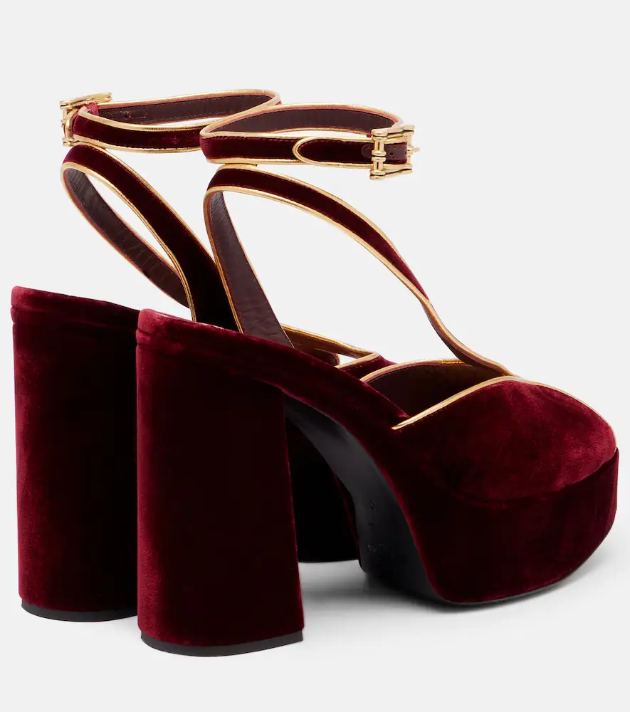 Etro 120 velvet platform sandals | Thumbnail 3 Etro 120 velvet platform sandals | Thumbnail 3