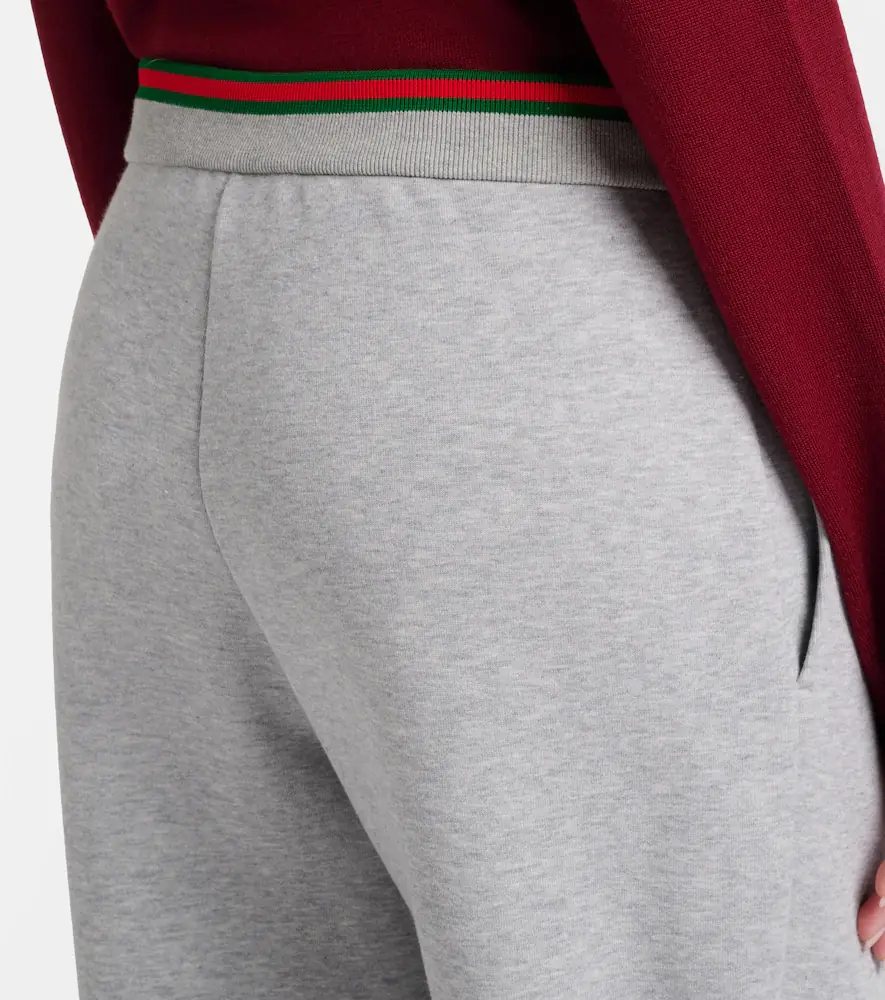 Gucci Web Stripe cotton-blend jersey sweatpants | Thumbnail 4