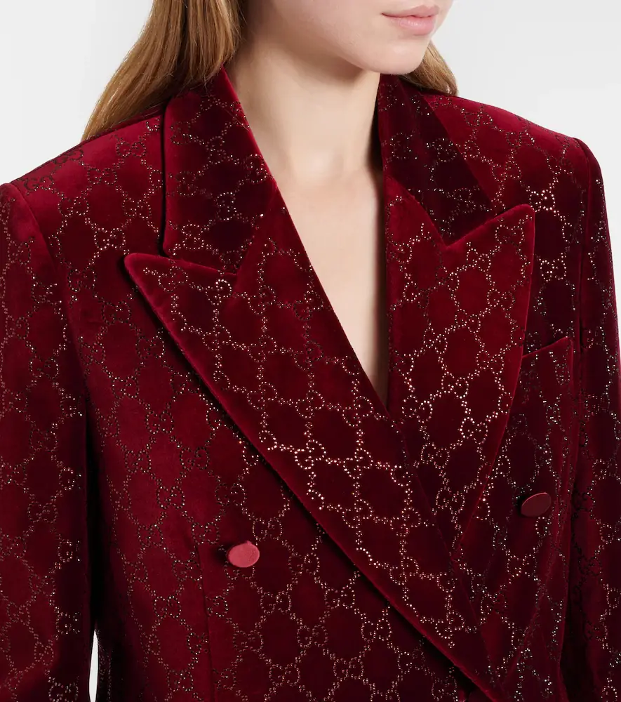 Gucci GG embellished cotton velvet blazer | Thumbnail 5 Gucci GG embellished cotton velvet blazer | Thumbnail 5