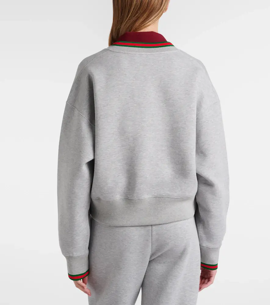 Gucci Web Stripe cotton-blend jersey sweatshirt | Thumbnail 3