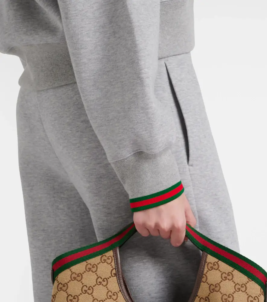 Gucci Web Stripe cotton-blend jersey sweatshirt | Thumbnail 4