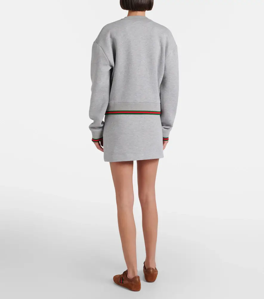 Gucci Web Stripe cotton-blend jersey miniskirt | Thumbnail 5 Gucci Web Stripe cotton-blend jersey miniskirt | Thumbnail 5