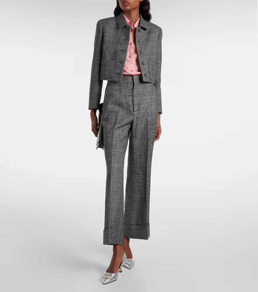 Gucci Cropped wool jacket | Thumbnail 2 Gucci Cropped wool jacket | Thumbnail 2